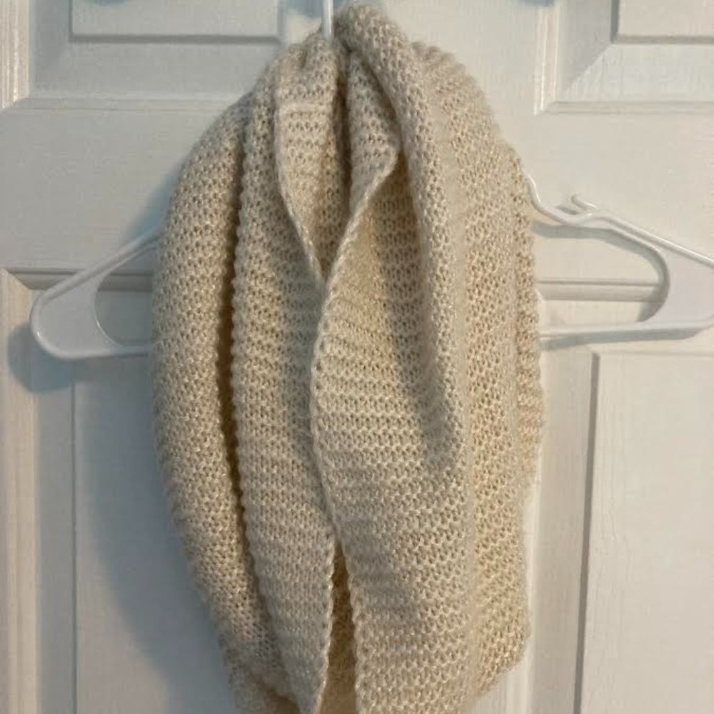 tan infinity scarf, circle scarf